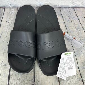 Crocs side sandals black mens 13